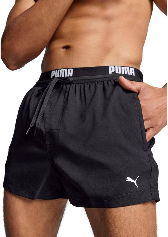 PUMA Zwemshort SWIM MEN LOGO SHORT LENGTH SWIM SHORTS Zijzakken achterzak met ritssluiting trekkoord - Foto 3