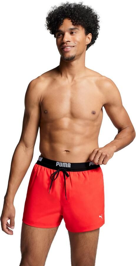 PUMA Zwemshort SWIM MEN LOGO SHORT LENGTH SWIM SHORTS Zijzakken achterzak met ritssluiting trekkoord - Foto 6
