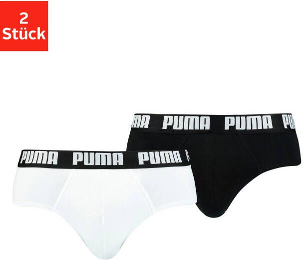 Puma Basic Briefs voor Mannen BiPack Slips Black Heren