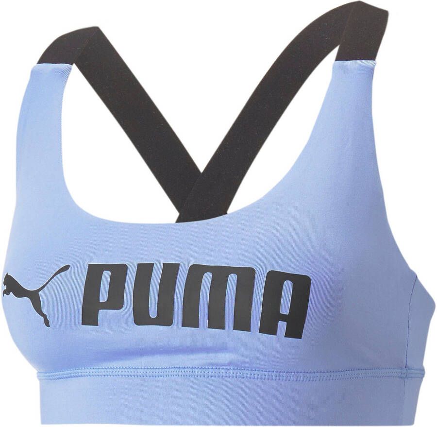 Puma Paarse Sporttop met Logo Print Paars Dames
