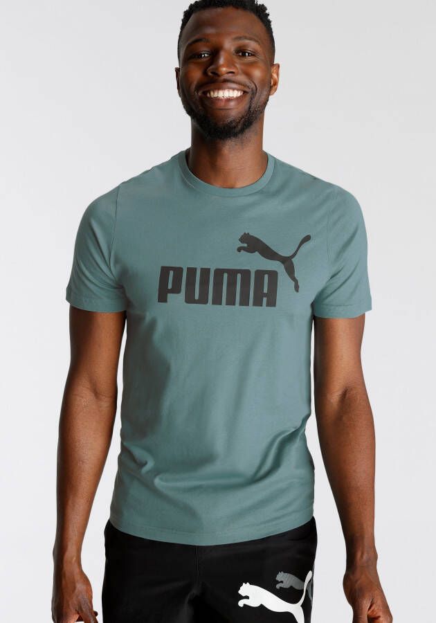 Puma Bedrukt Logo Katoenen T-Shirt Groen Heren