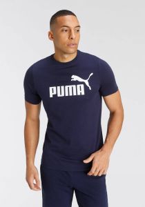 Puma essentials logo shirt blauw heren