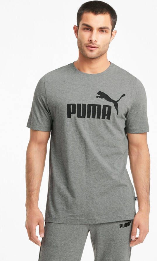 Puma Essential Logo Heren T-shirt Grijs Heren