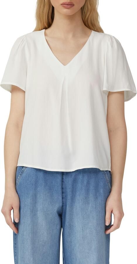 Q S designed by Blouse met korte mouwen met v-halslijn en van viscose - Foto 3