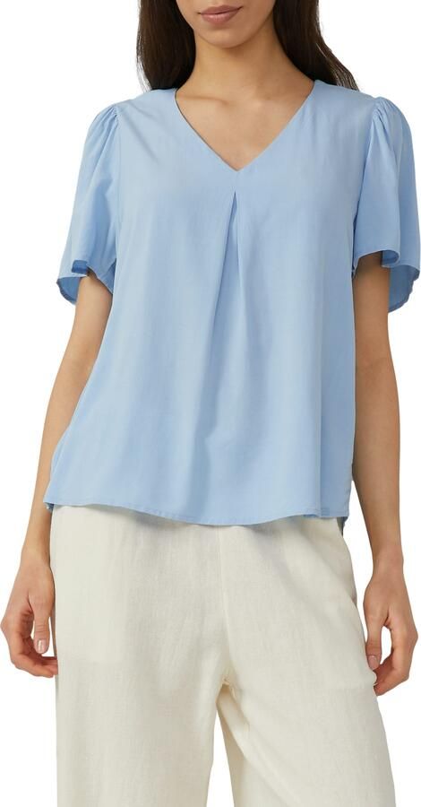 Q S designed by Blouse met korte mouwen met v-halslijn en van viscose - Foto 7