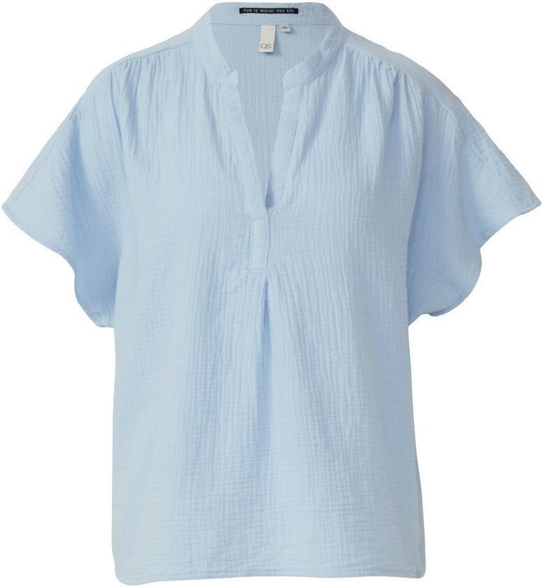 Q S designed by Blouse met korte mouwen van mousseline