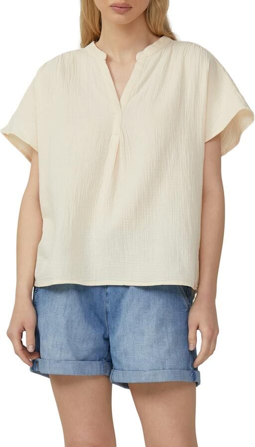 Q S designed by Blouse met korte mouwen van mousseline - Foto 4