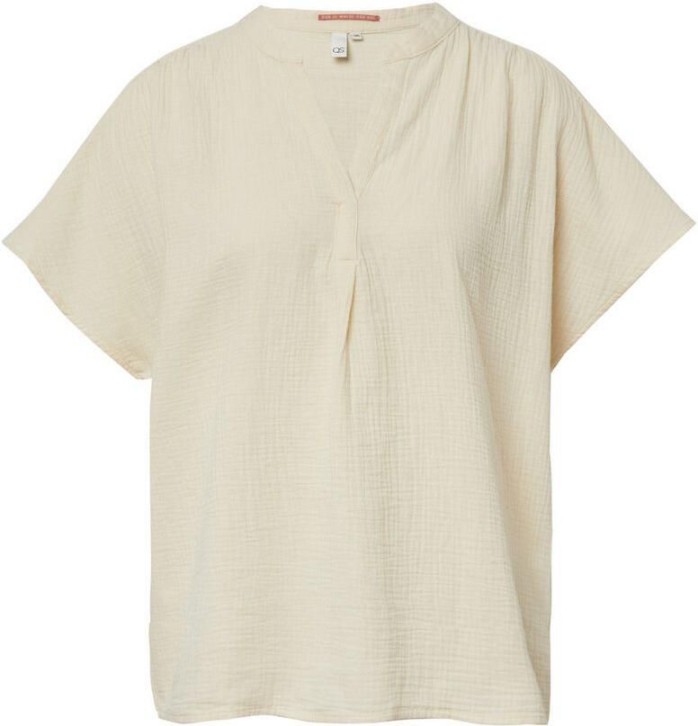 Q S designed by Blouse met korte mouwen van mousseline