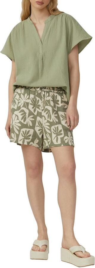 Q S designed by Blouse met korte mouwen van mousseline - Foto 2