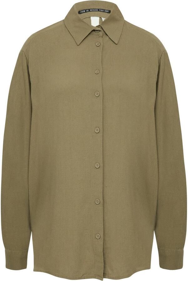 Q S designed by Blouse met lange mouwen van een linnenmix met viscose - Foto 3