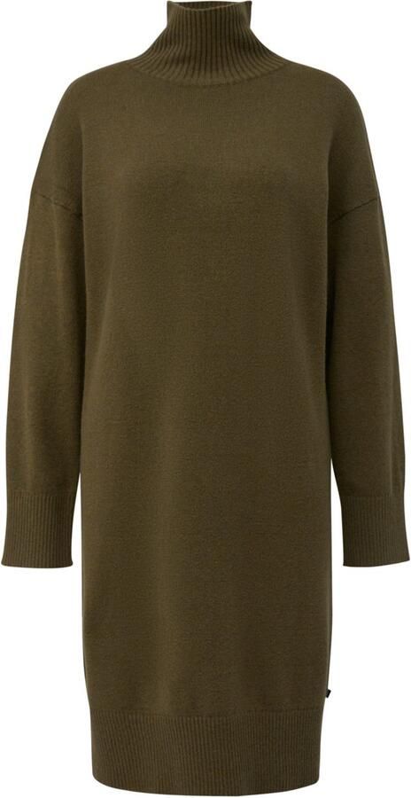 Q S designed by Gebreide jurk met geribde staande kraag - Foto 4