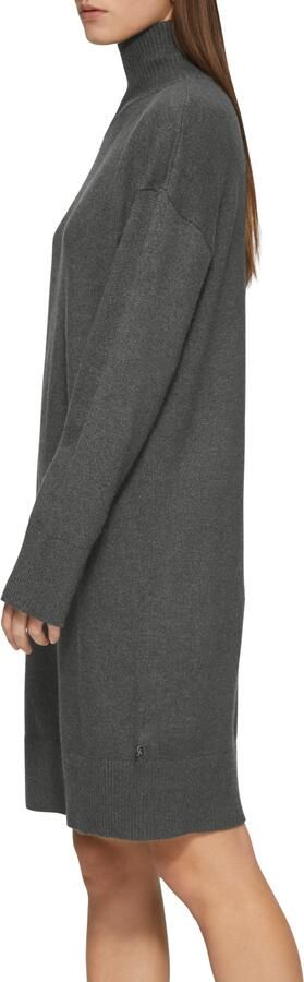 Q S designed by Gebreide jurk met geribde staande kraag - Foto 3