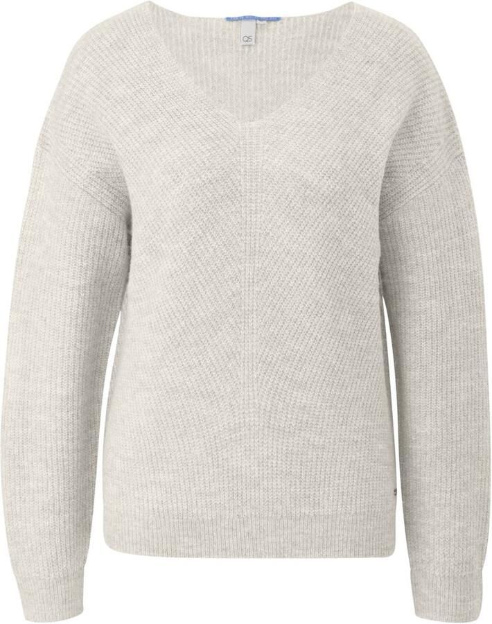 Q S designed by Gebreide trui in gemêleerde look