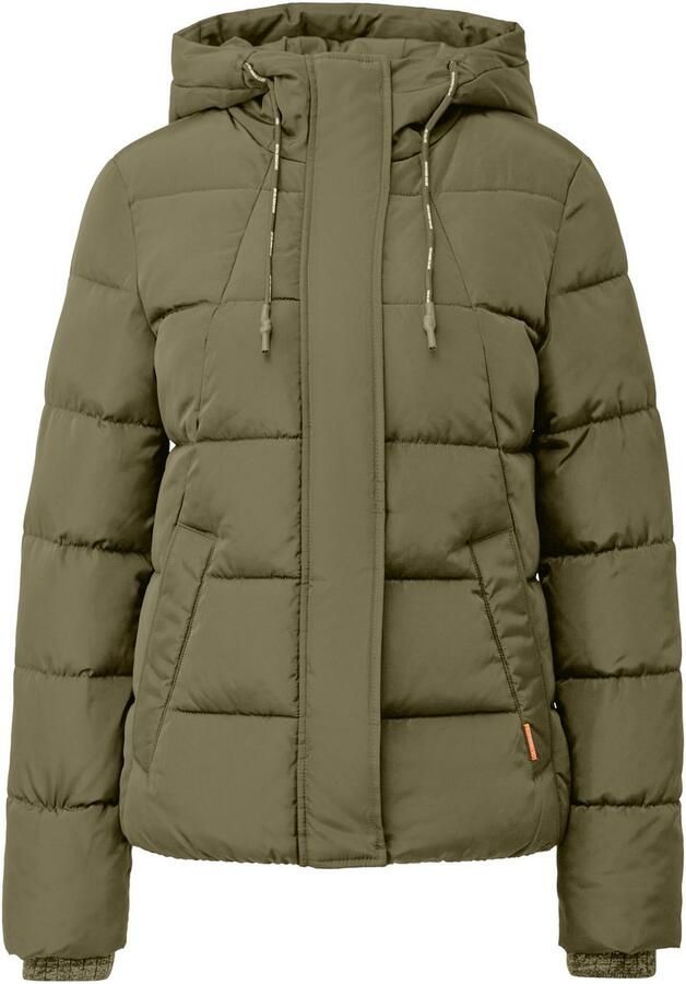 Q S designed by Gewatteerde jas met een capuchon