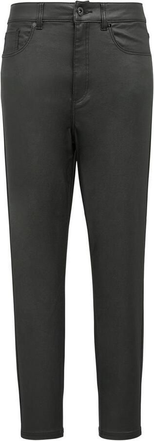Q S by s.Oliver skinny regular waist coated broek zwart - Foto 3