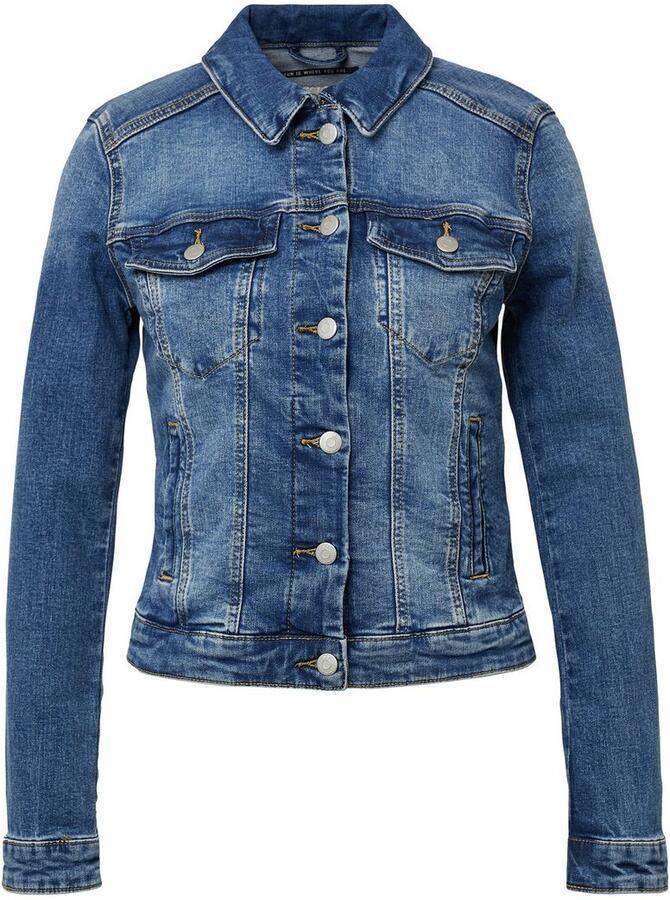 Q S by s.Oliver spijkerjas medium blue denim