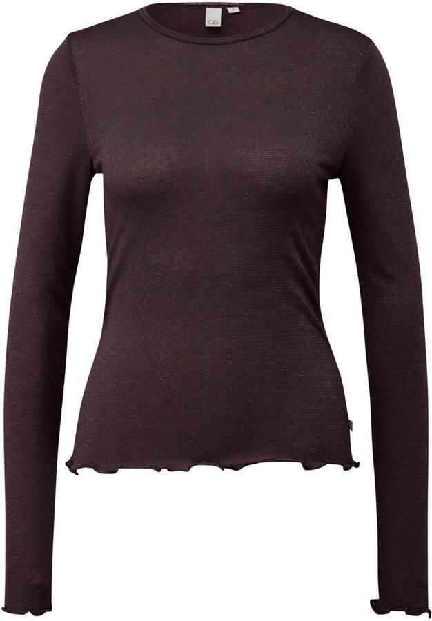 QS Shirt met lange mouwen van viscosemix met geschulpte zoom - Foto 5