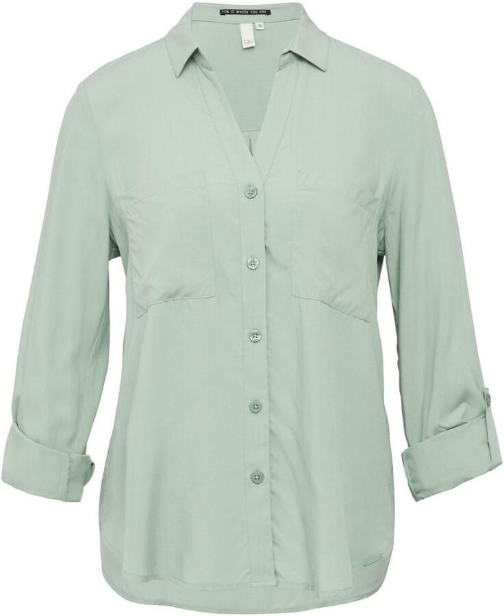 Q S designed by Overhemdblouse met turn-upmouwen nieuwe collectie
