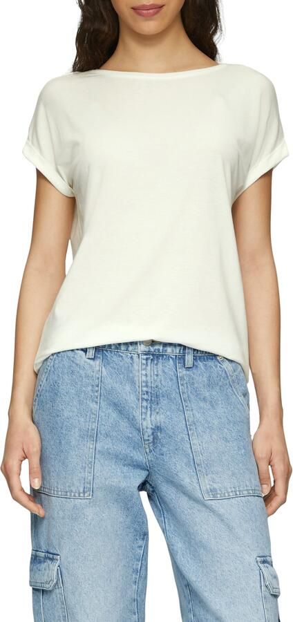 Q S designed by Shirt met korte mouwen met mouwomslagen - Foto 8