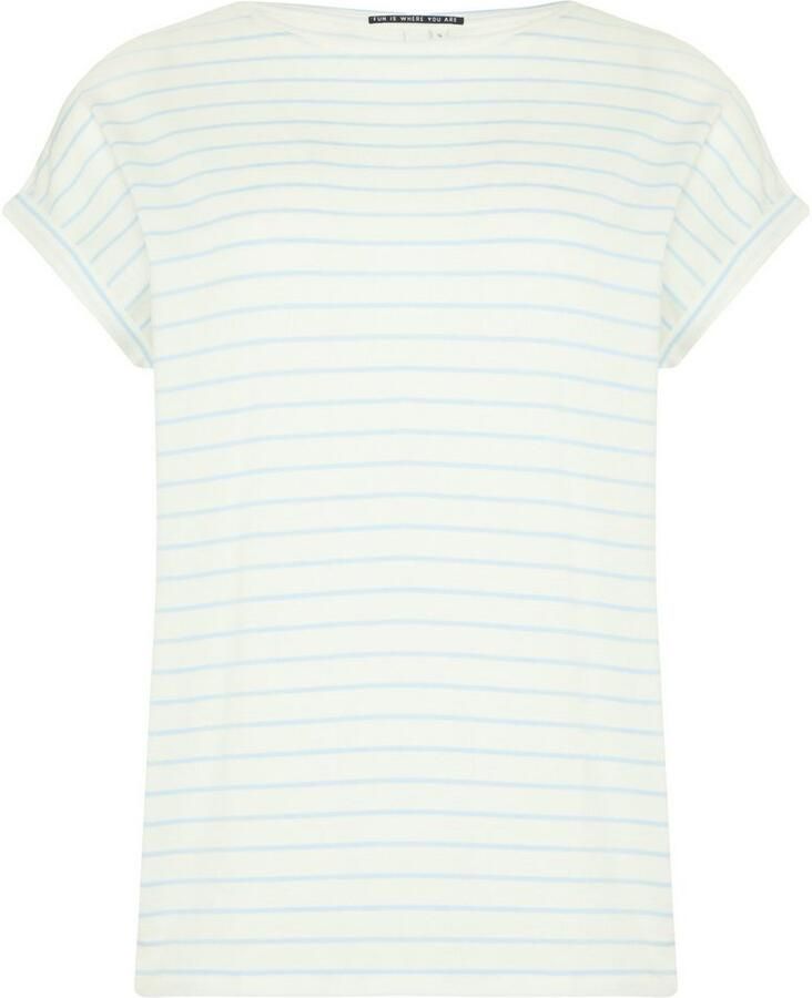 Q S designed by Shirt met korte mouwen met mouwomslagen