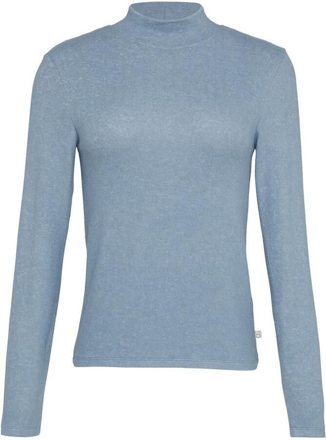 Q S designed by Shirt met lange mouwen gemaakt van opgeruwd jersey materiaal