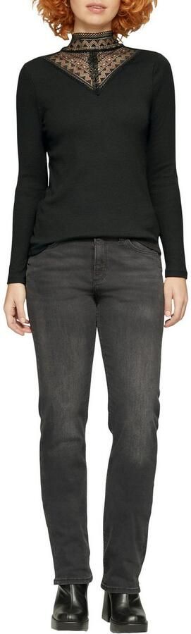 Q S designed by Shirt met lange mouwen met inzet bovenaan - Foto 3