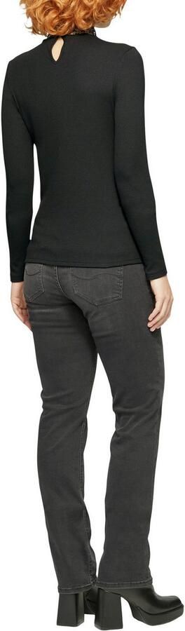 Q S designed by Shirt met lange mouwen met inzet bovenaan - Foto 4
