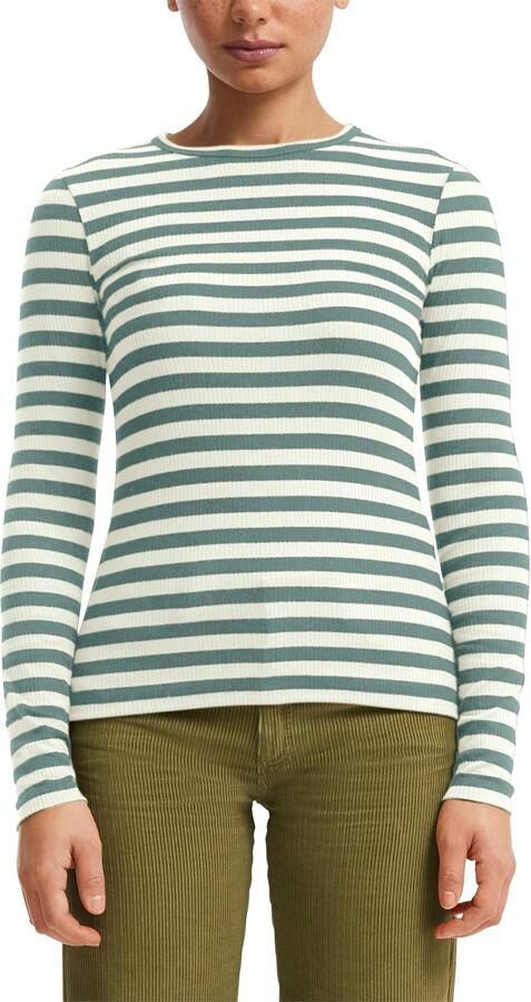 Q S designed by Shirt met lange mouwen Zomershirt gestreept ribstof - Foto 5