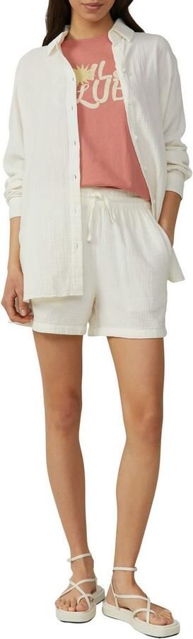 Q S designed by Short Zomerbroek in crinkle-look en met strikband - Foto 3