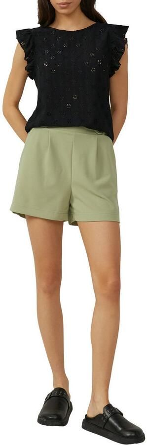 Q S by s.Oliver regular waist casual short lichtgroen - Foto 2