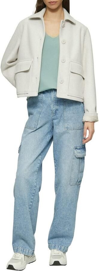 Q S designed by T-shirt met kant bij de hals - Foto 2