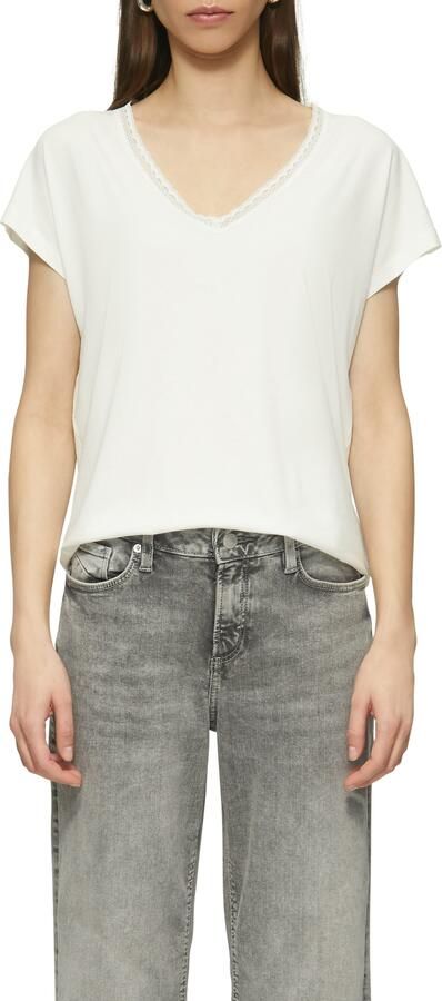 Q S designed by T-shirt met kant bij de hals - Foto 5