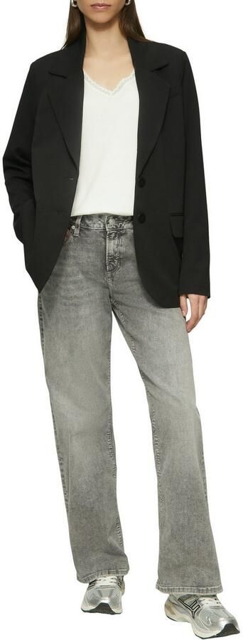 Q S designed by T-shirt met kant bij de hals - Foto 3