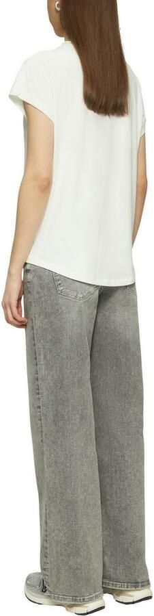 Q S designed by T-shirt met kant bij de hals - Foto 4