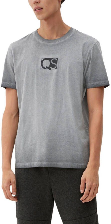 Q S designed by T-shirt met labelstitching