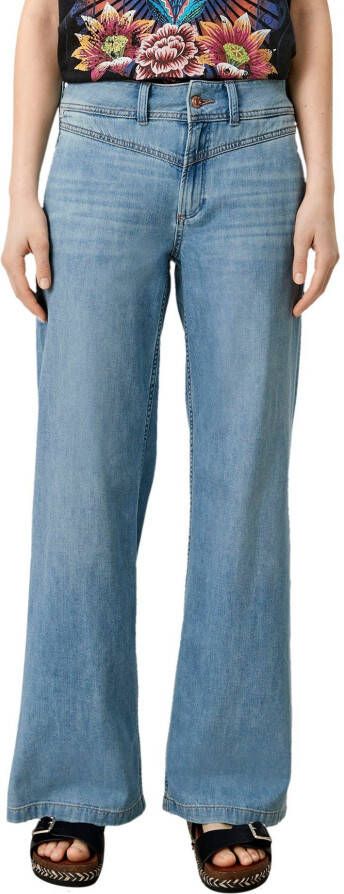 Q S designed by Slim fit wide leg jeans van katoen model 'Catie'