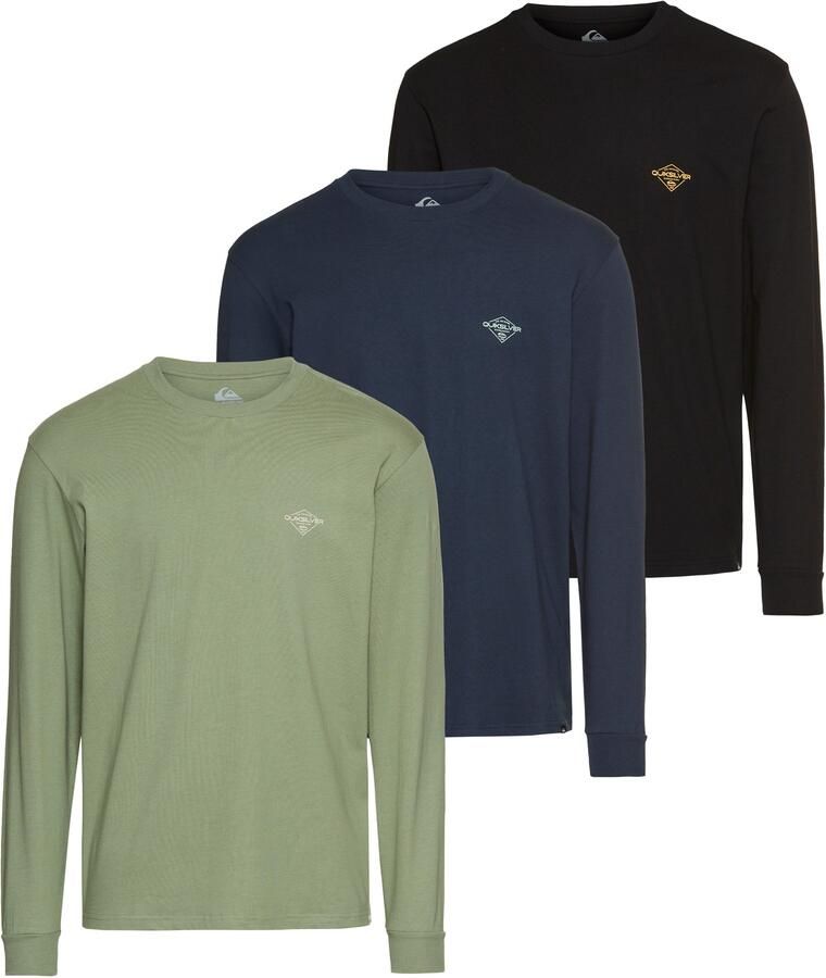 Quiksilver Shirt met lange mouwen DIAMONDS BEST LS TEE PACK3 YM (set 3-delig) - Foto 4