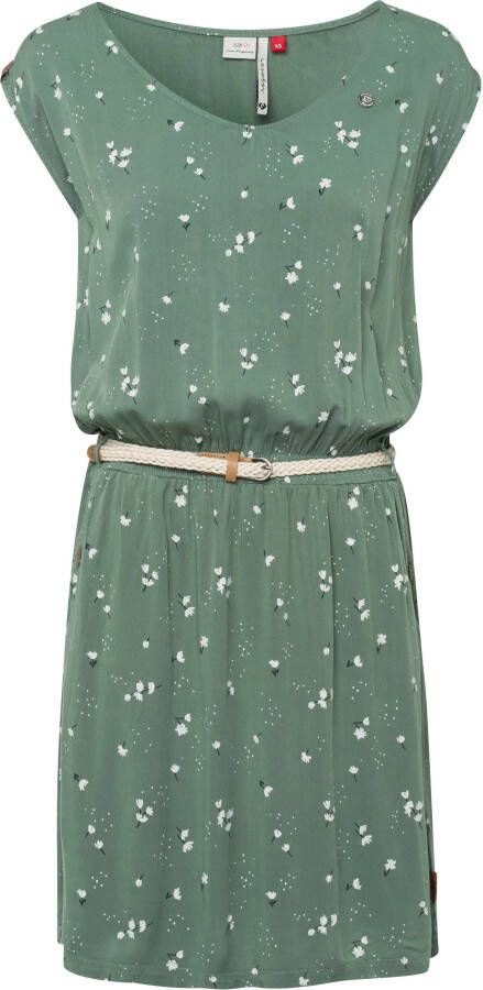 Ragwear Gedessineerde jurk Carolina in all-over-bloemenprint: madeliefje (2-delig Met een afneembare riem)