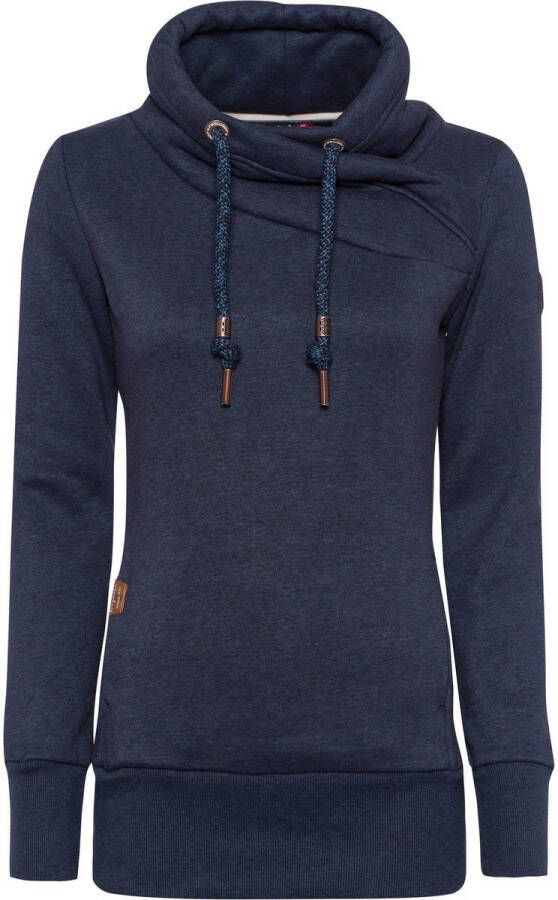 Ragwear Plus Sweatshirt NESKA PLUS met asymmetrische sjaalkraag