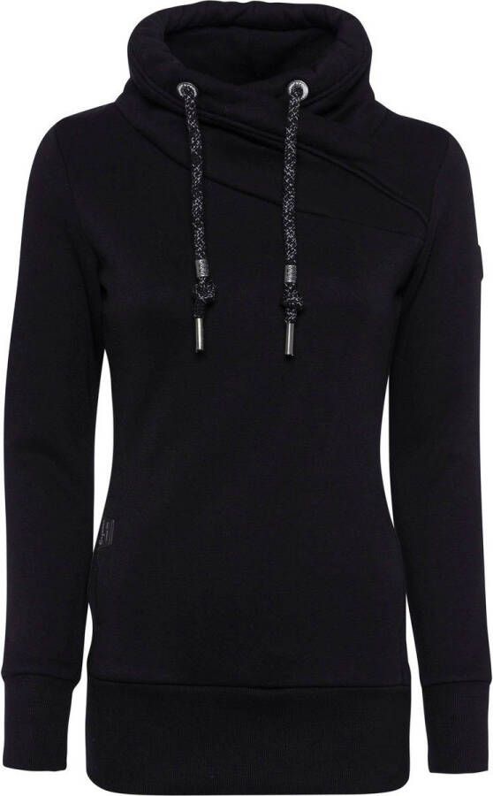 Ragwear Plus Sweatshirt NESKA PLUS met asymmetrische sjaalkraag