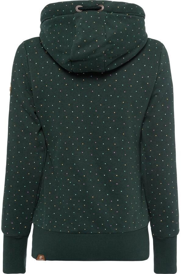 Ragwear Capuchonsweatvest NESKA DOTS MULTICOLOR ZIP O Jack met lange mouwen en veelkleurige all-over stippenprint - Foto 4