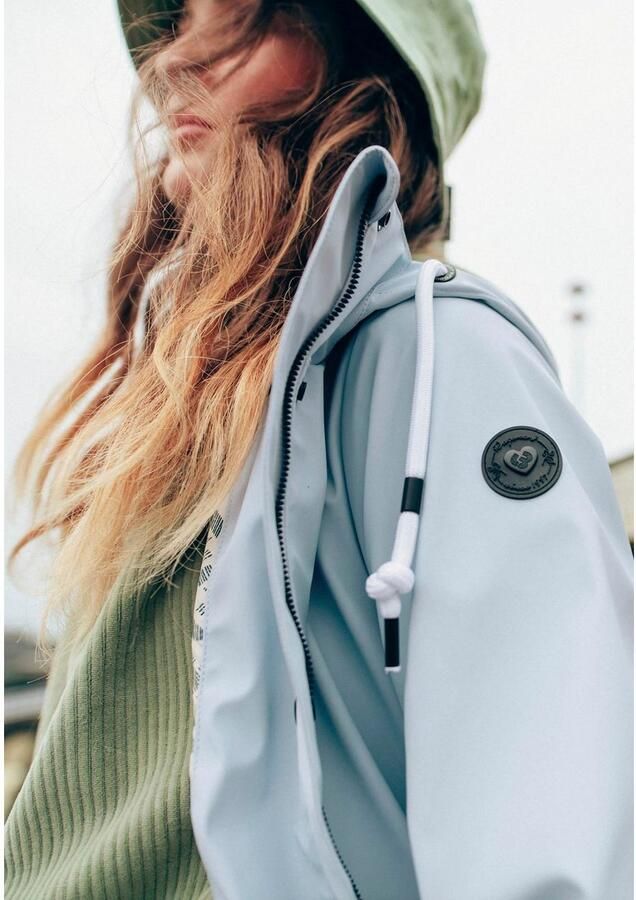 Ragwear Functioneel jack MARGGE met capuchon en koord gecoate en waterafstotende kwaliteit