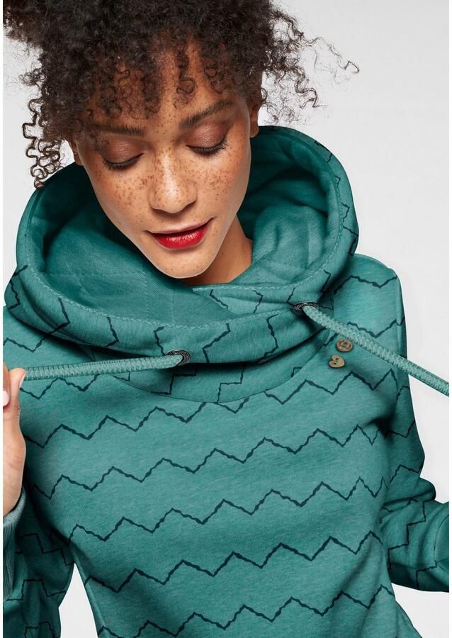 Ragwear Hoodie GRIPY BUTTON CHEVRON O Hoodie met hoge sjaalkraag met sierknopen