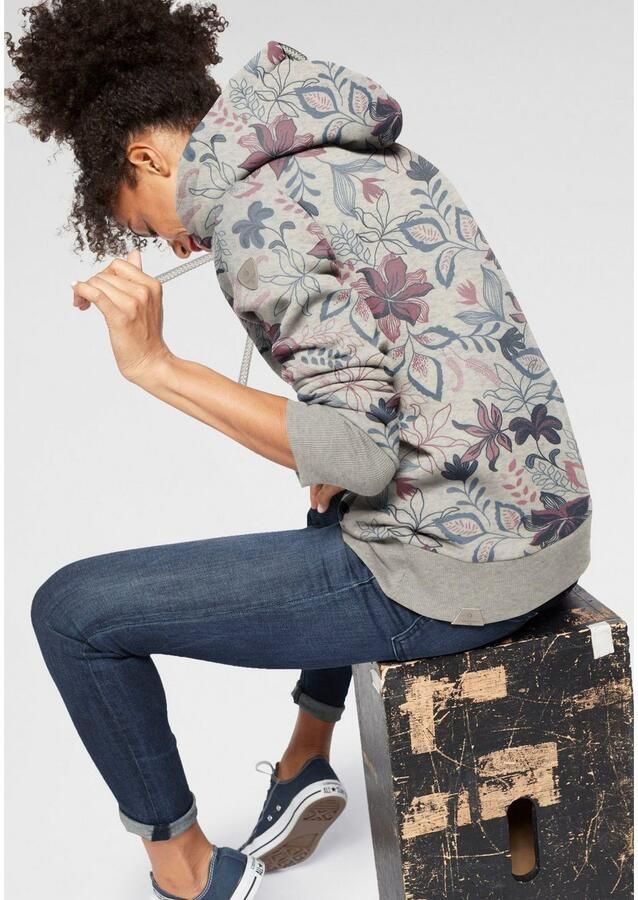 Ragwear Hoodie GRIPY FLOWERS O Hoodie met gebloemde print all-over