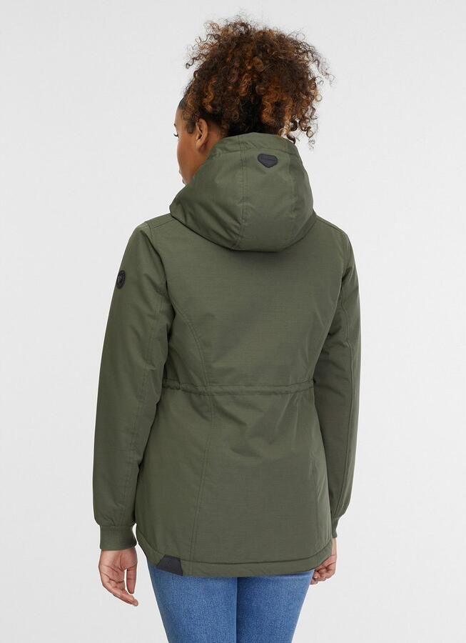 Ragwear Outdoorjack DOWEY WARM licht verwarmende tussenjas met hoge kraag en capuchon