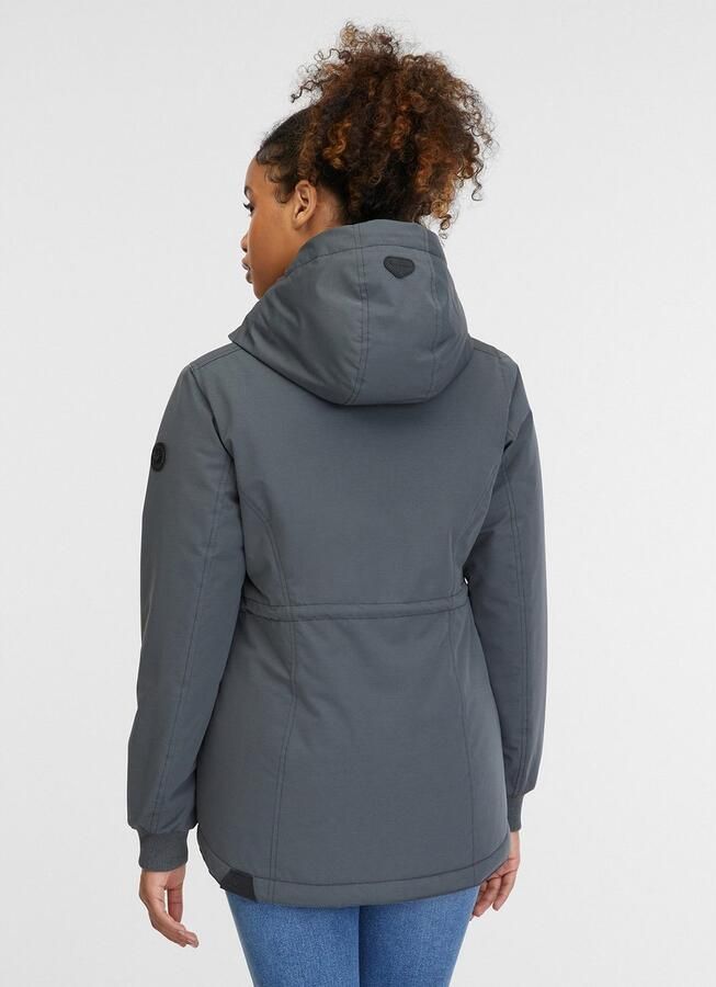 Ragwear Outdoorjack DOWEY WARM licht verwarmende tussenjas met hoge kraag en capuchon