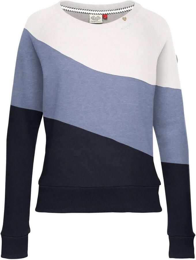 Ragwear Sweater JOHANKA BLOCK Ronde hals met color blocking design