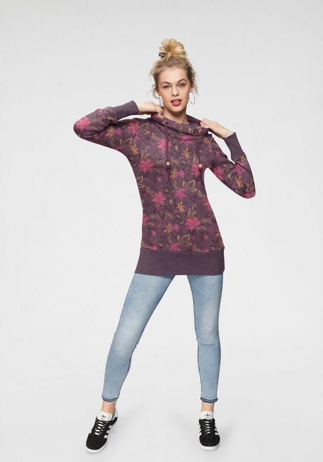 Ragwear Sweater NESKA O Capuchonsweater met asymmetrische sjaalkraag - Foto 3