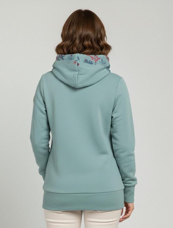 Ragwear Sweatshirt ANGELLIKA FLOWERS O met asymmetrische sjaalkraag - Foto 3