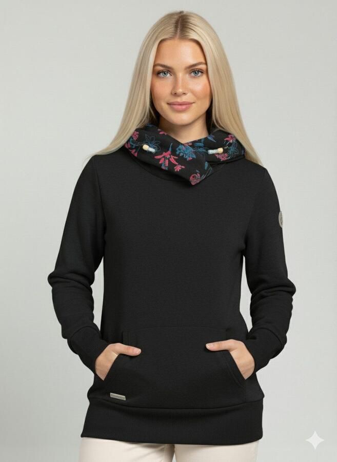 Ragwear Sweatshirt ANGELLIKA FLOWERS O met asymmetrische sjaalkraag - Foto 2